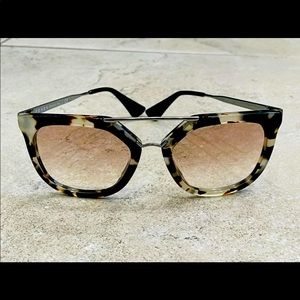 Prada symbole black silver grey gradient lenswoman sunglasses